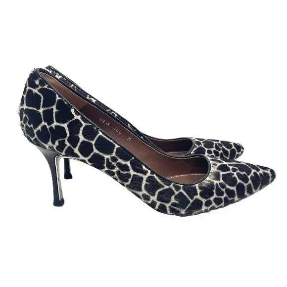 Donald Pliner Treva Calf Hair Animal Print Pointed Toe Pumps 8M - Picture 4 of 11